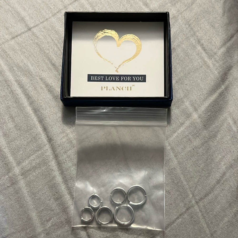 Set of 3 Silver hoop earrings